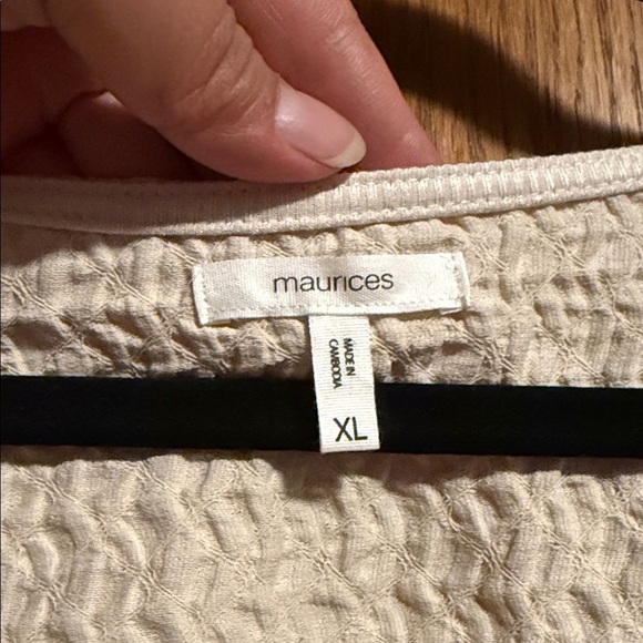 Maurices Cream Textured Blouse - Picture 3 of 5